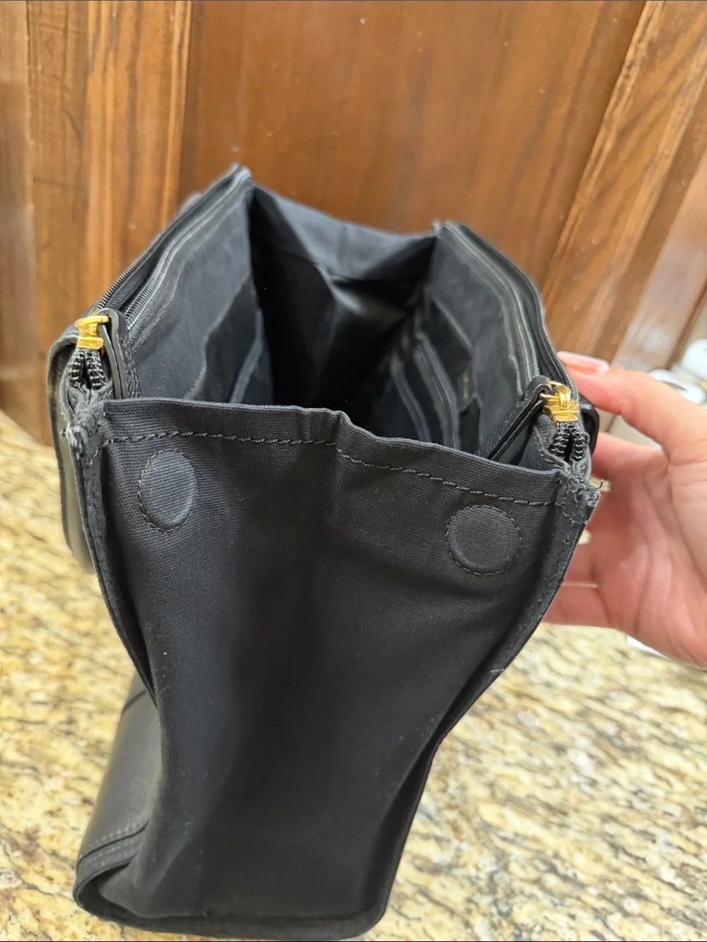 Tory Burch black pebbled